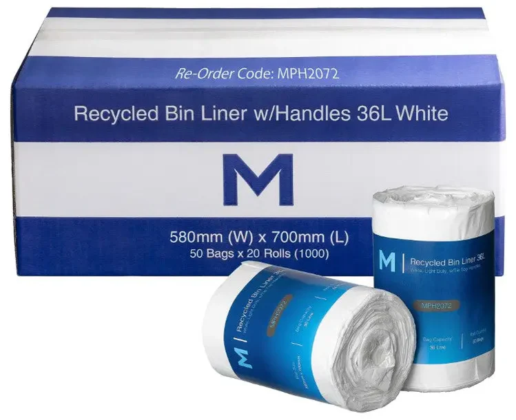 Matthews Recycled Bin Liners 36L (1000/Box)