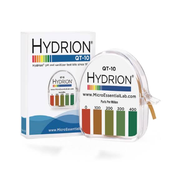 Hydrion QT-10 Test Strips (0–400ppm)