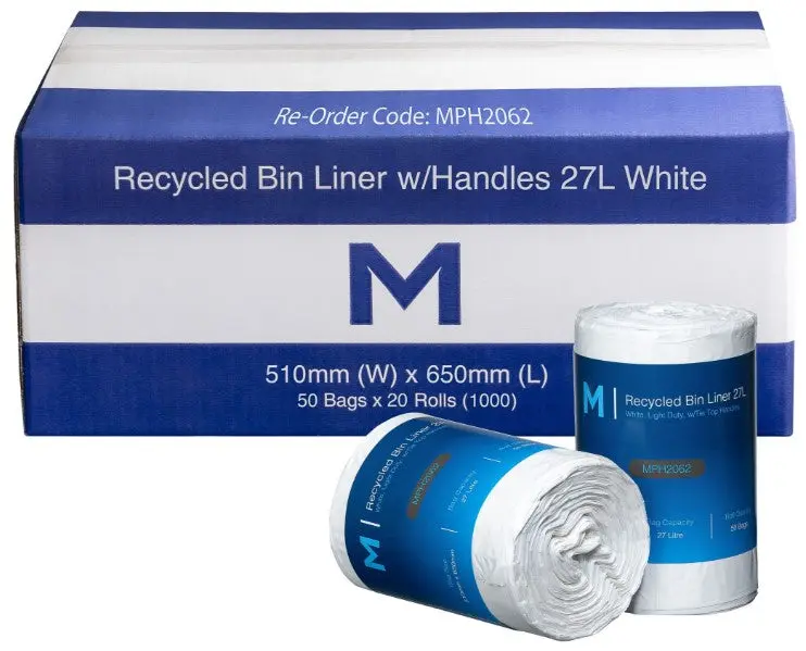 Matthews Recycled Bin Liners 27L (1000/Box)